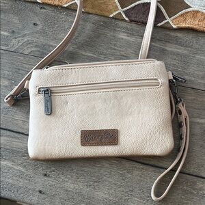 Wrangler Beige Crossbody Clutch Bag